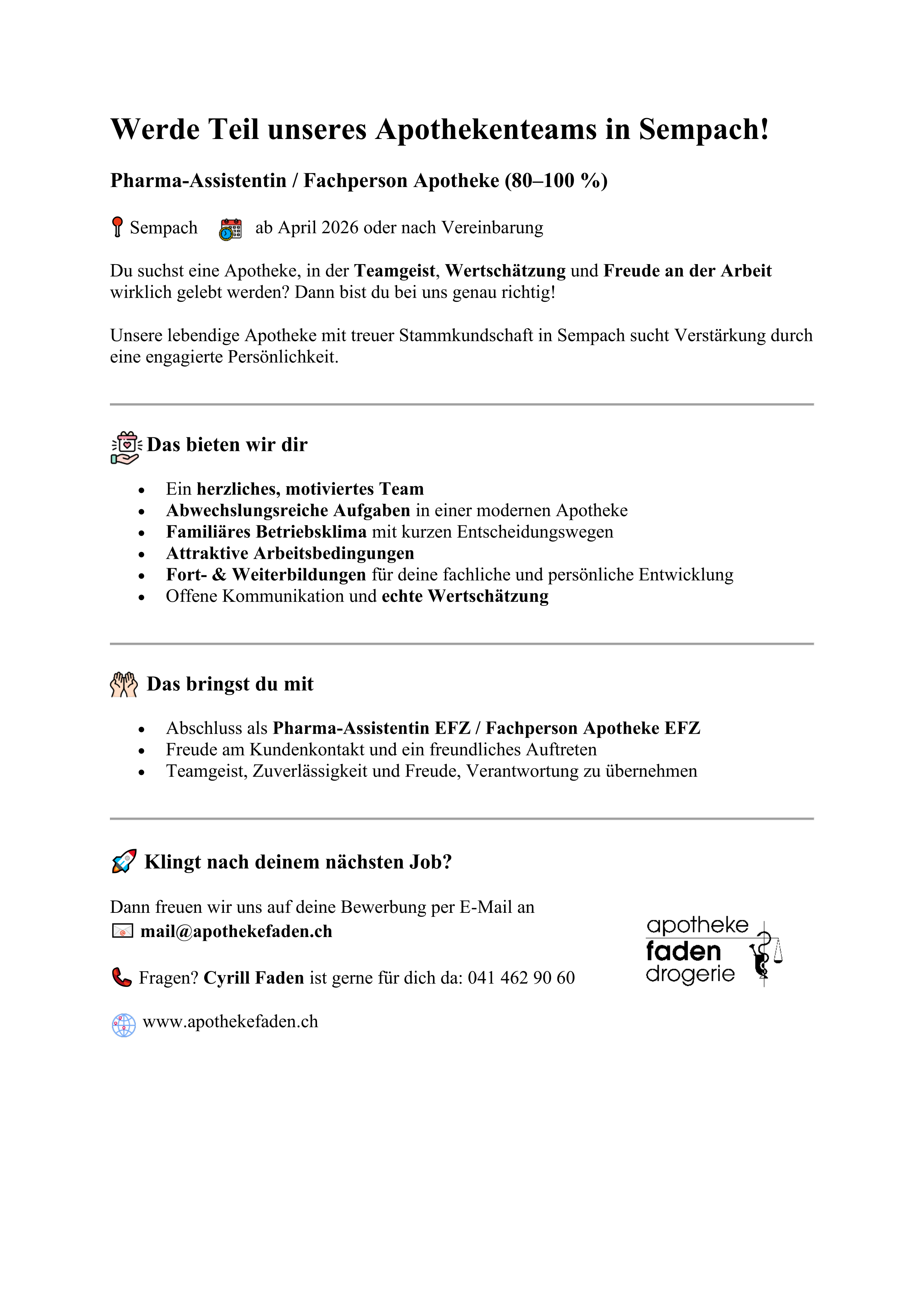 Grafik Apotheke Faden AG